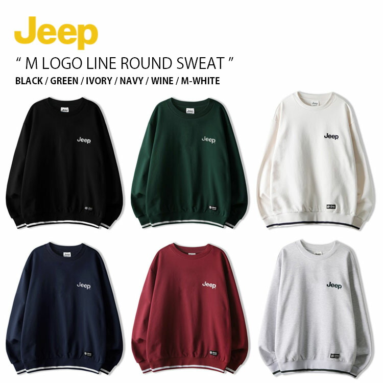 楽天市場】Jeep ジープ スウェット M LOGO LINE ROUND SWEAT ロゴ