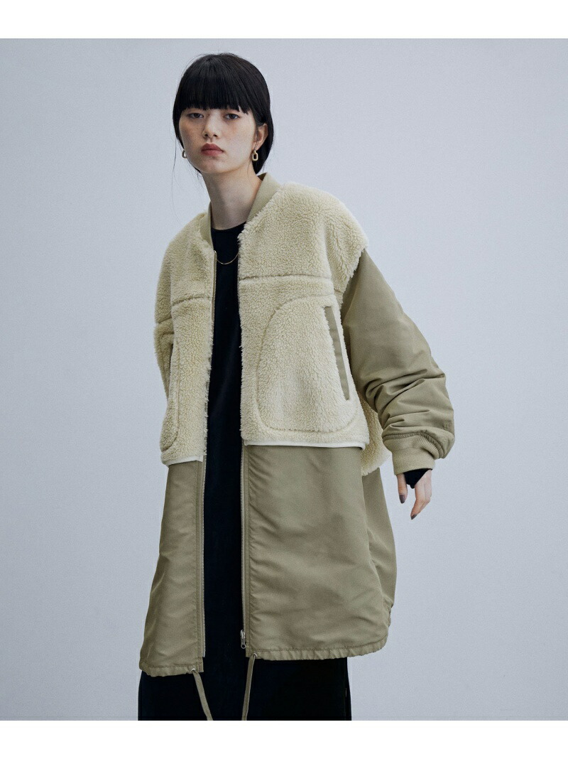 楽天市場】《ドラマ着用》【サステナブル】MA-1ボアリバーシブルコート