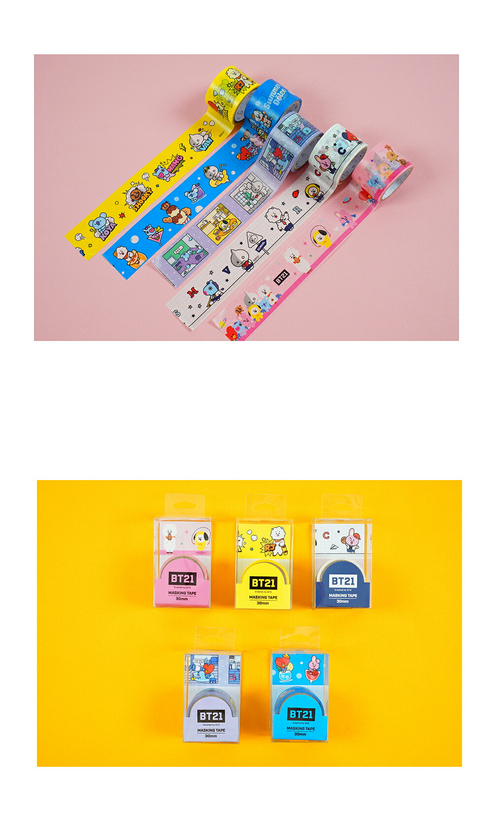 楽天市場】【30mm】BT21 Masking Tape 30mm【送料無料】公式グッズ