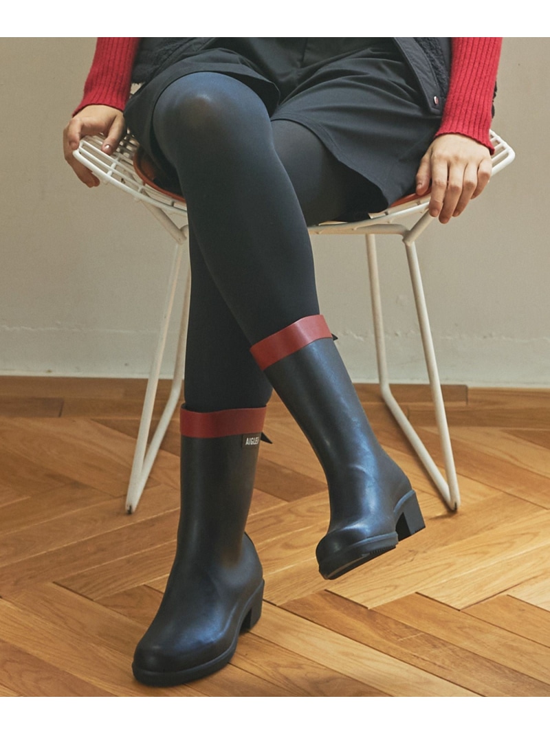 楽天市場】ミリカ ミッド ラバーブーツ / ヒールミドルブーツ AIGLE