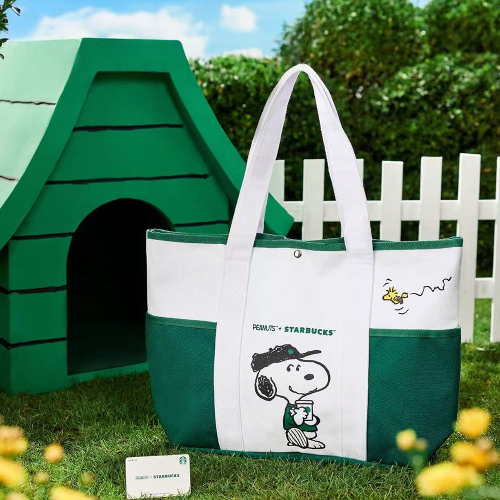 楽天市場】STARBUCKS＋ PEANUTSコラボ 中国限定トートバッグ SNOOPY