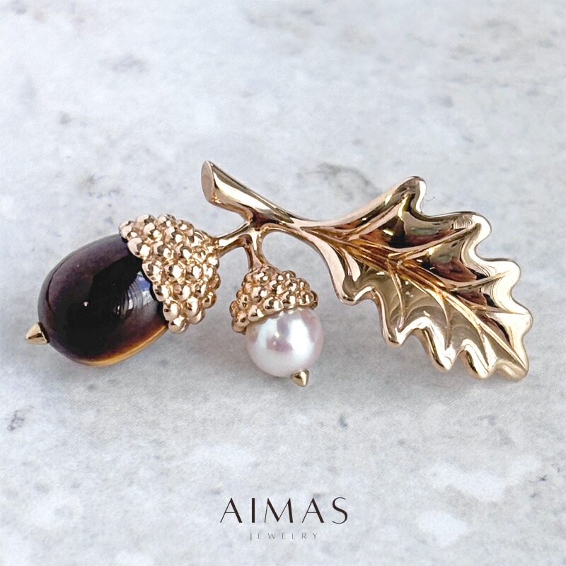 395ミキモトシルバー パール 幸福の木 ブローチ 箱付き 395