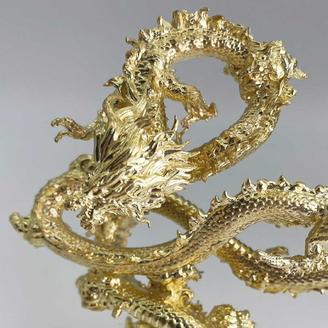 楽天市場】【楽天1位10冠達成】龍 ゴールドドラゴン 浮遊龍 金属製
