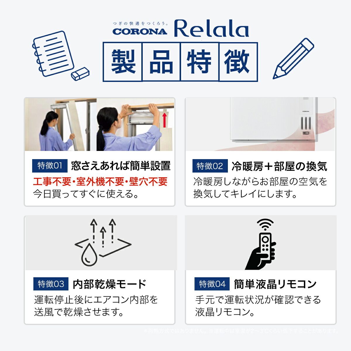 楽天市場】コロナ CORONA 冷暖房兼用窓用エアコン ウインドエアコン