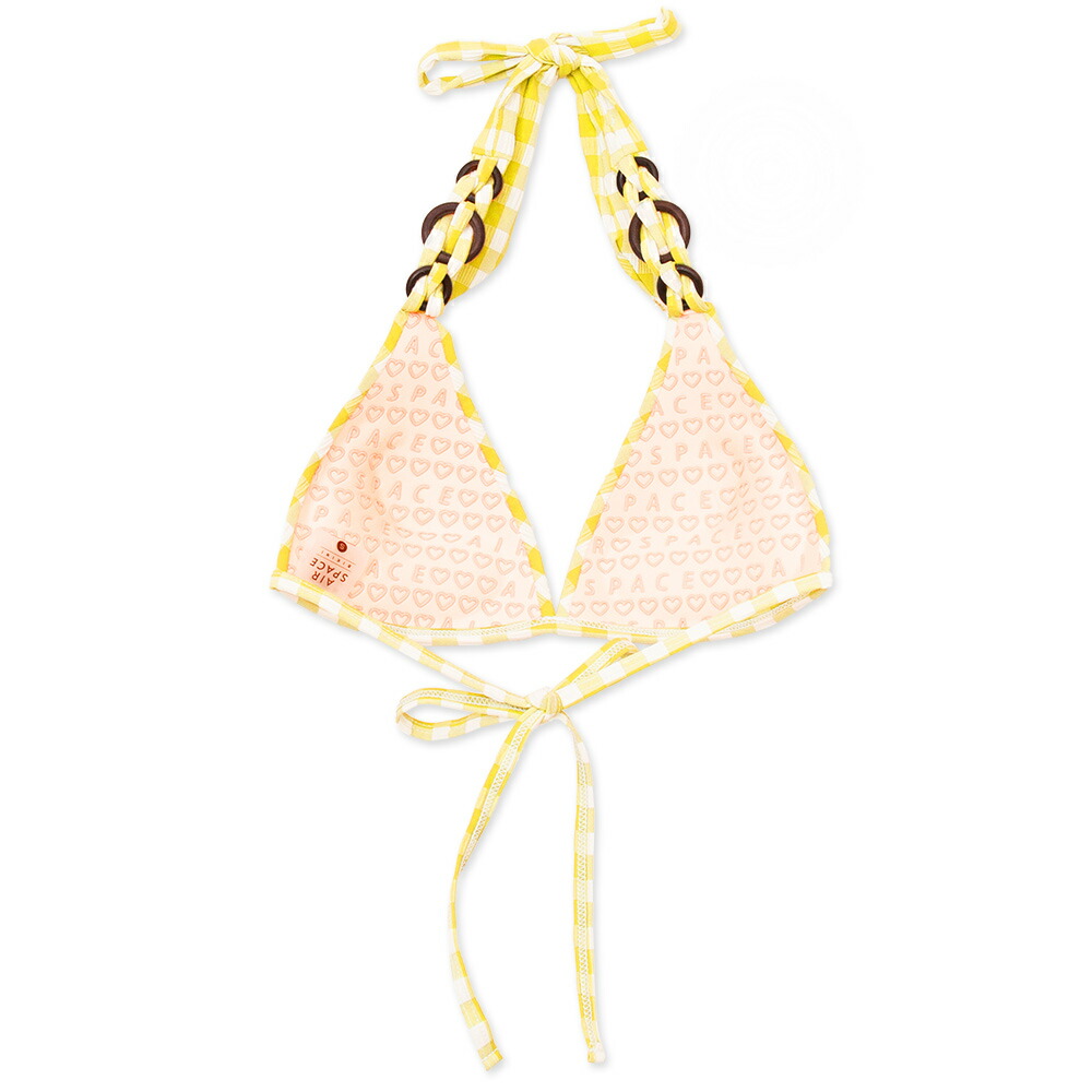 AIR SPACE カラフルチェックリングビキニ 赤 Sサイズ AIR SPACE