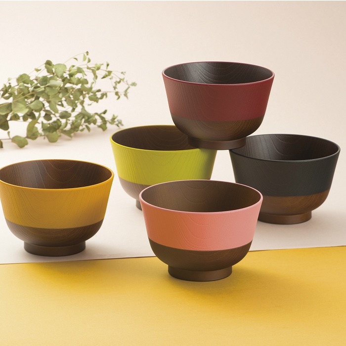 楽天市場】【送料無料】在庫限り！日本伝統色 5客セット 羽反塗分 汁椀