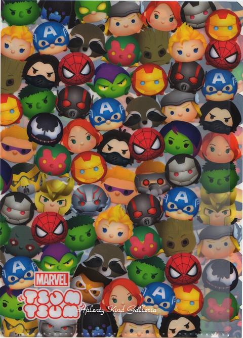 楽天市場】【 MARVEL TSUM TSUM グッズ】 ダイカット クリアファイル