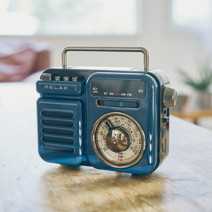 楽天市場】リラックス マルチレトロラジオクロック 手回し充電