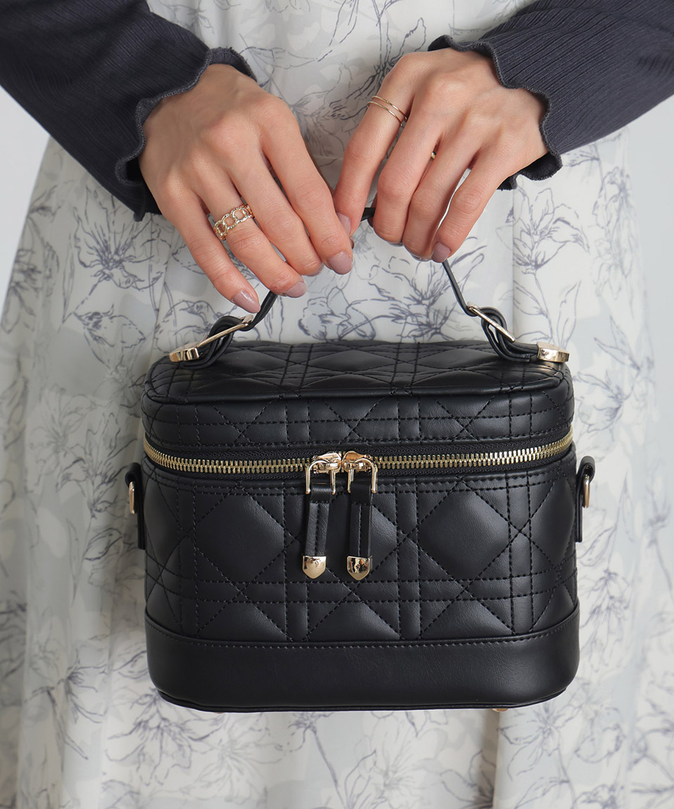 楽天市場】キルティング チェーン バニティ バッグ 3way ショルダー