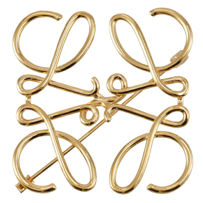 楽天市場】ロエベ LOEWE アナグラム ブローチ ゴールド 11125020 0038