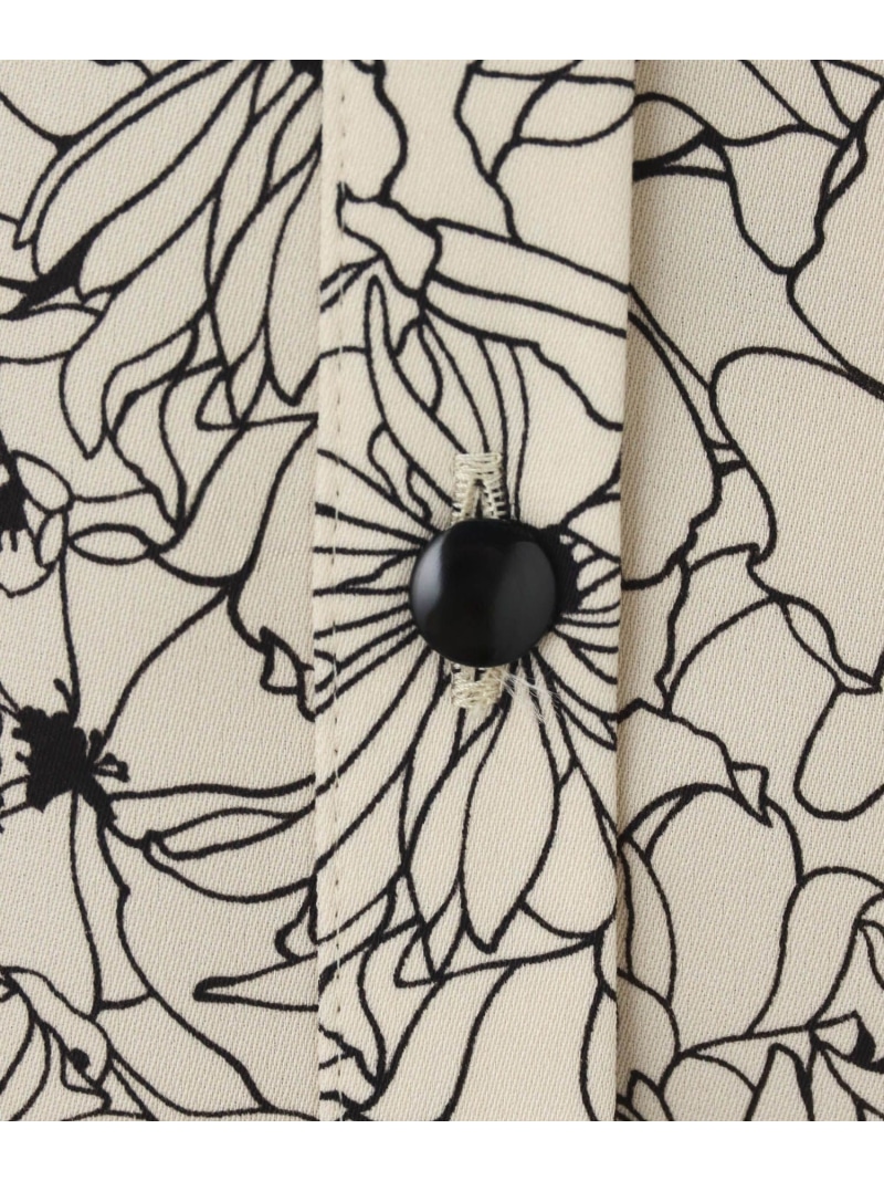 楽天市場】【SALE／40%OFF】ドローイングフラワープリントタイブラウス