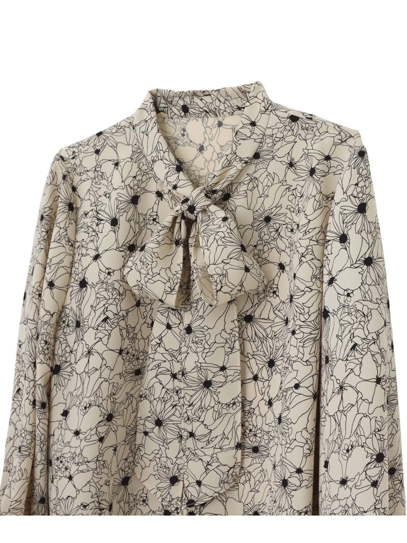 楽天市場】【SALE／40%OFF】ドローイングフラワープリントタイブラウス