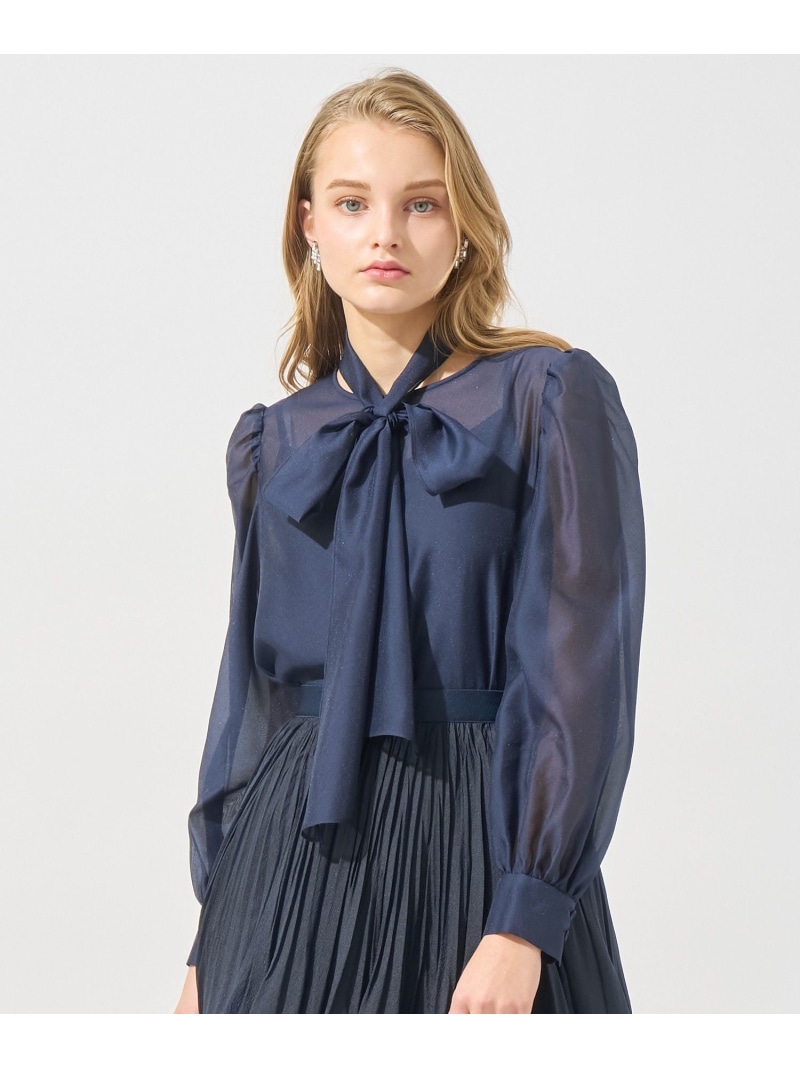 1178】アナイ ジョーゼットボウタイ ブラウス 黒 38 ANAYI（アナイ）の