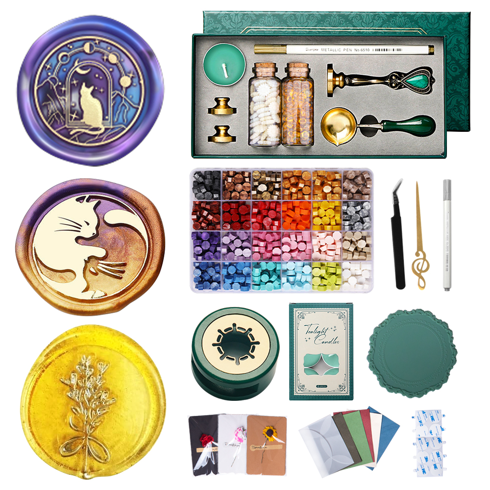 楽天市場】シーリングワックス セット 2タイプ All In Oneフルセット