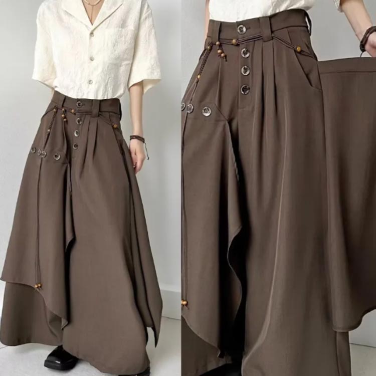 楽天市場】ワイドパンツ レディース メンズ ボトムス レイヤード