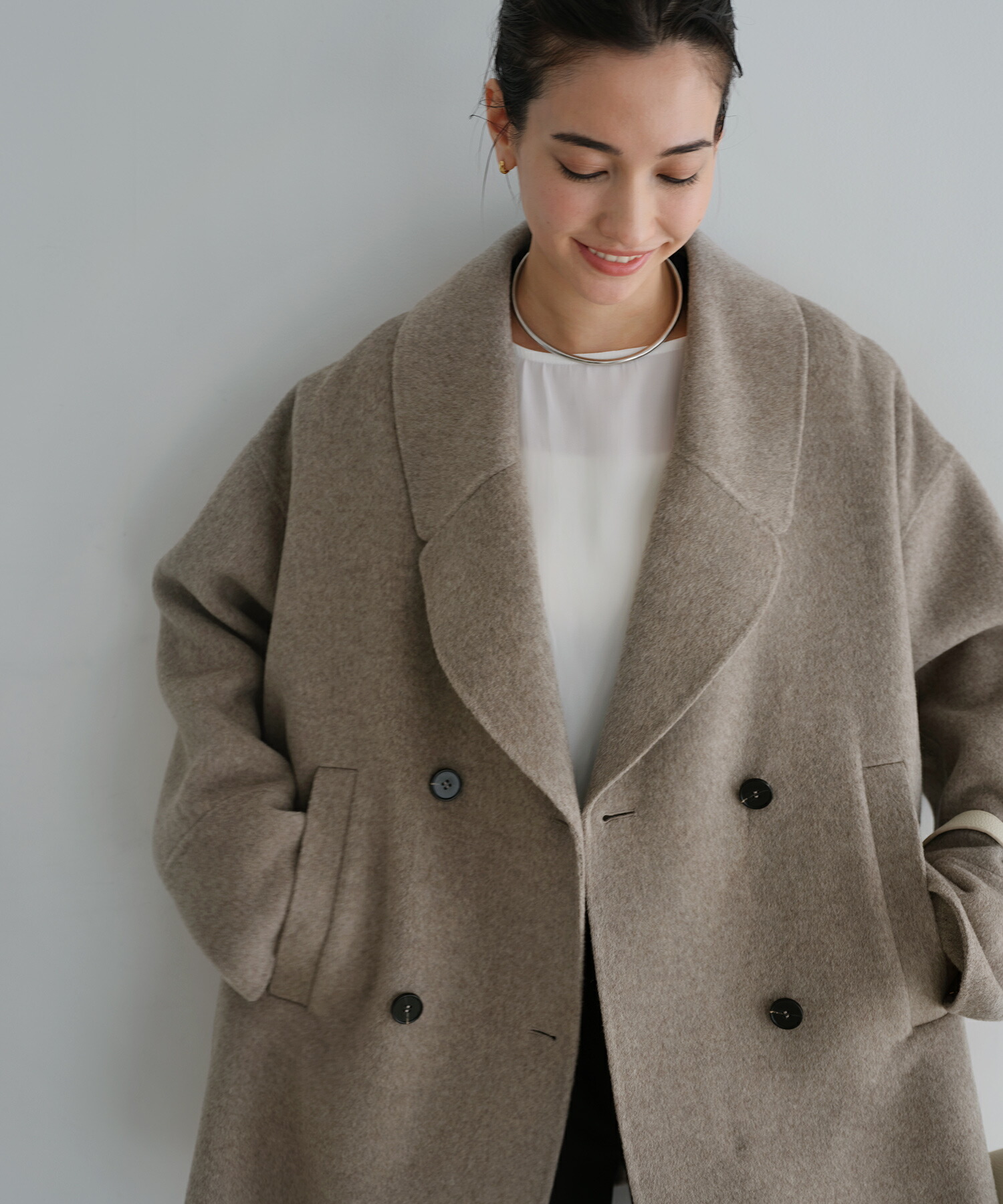 楽天市場】evernavy エバーネイビー リバー ピーコート レディース