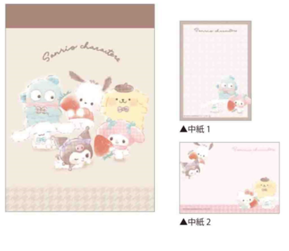 楽天市場】【日本製】 サンリオキャラクターズ ミニメモセット 【10冊