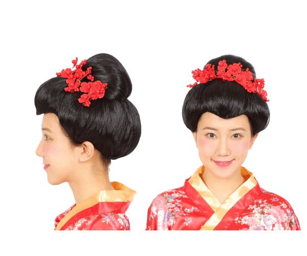 楽天市場】グッズ 日本髪着物 時代劇 髪飾り かんざし カツラ かつら