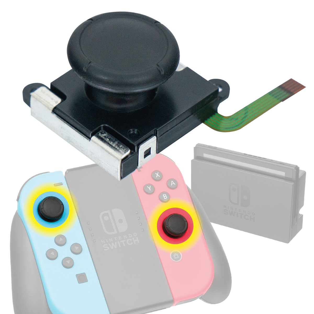 楽天市場】Nintendo Switch ジョイコン スティック 修理交換用パーツ