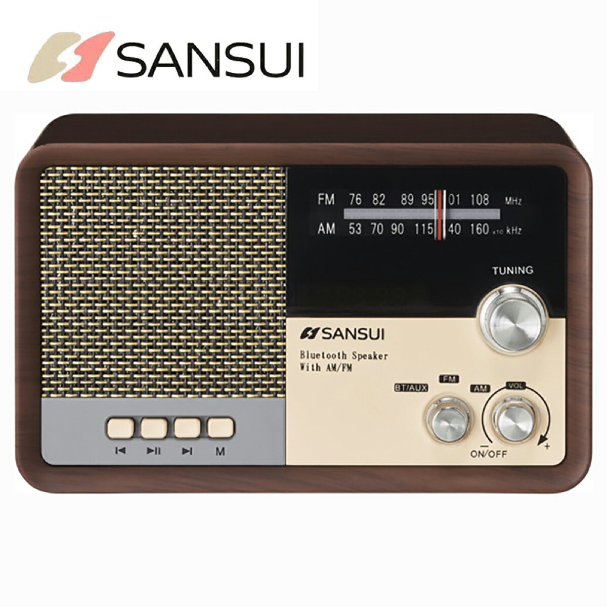 楽天市場】SANSUI サンスイ MSR-1 WD AM FM ラジオ スピーカー ウッド
