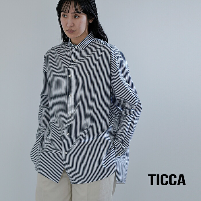 楽天市場】TICCA ティッカ コットン スクエア ビッグ シャツ uni tbfs