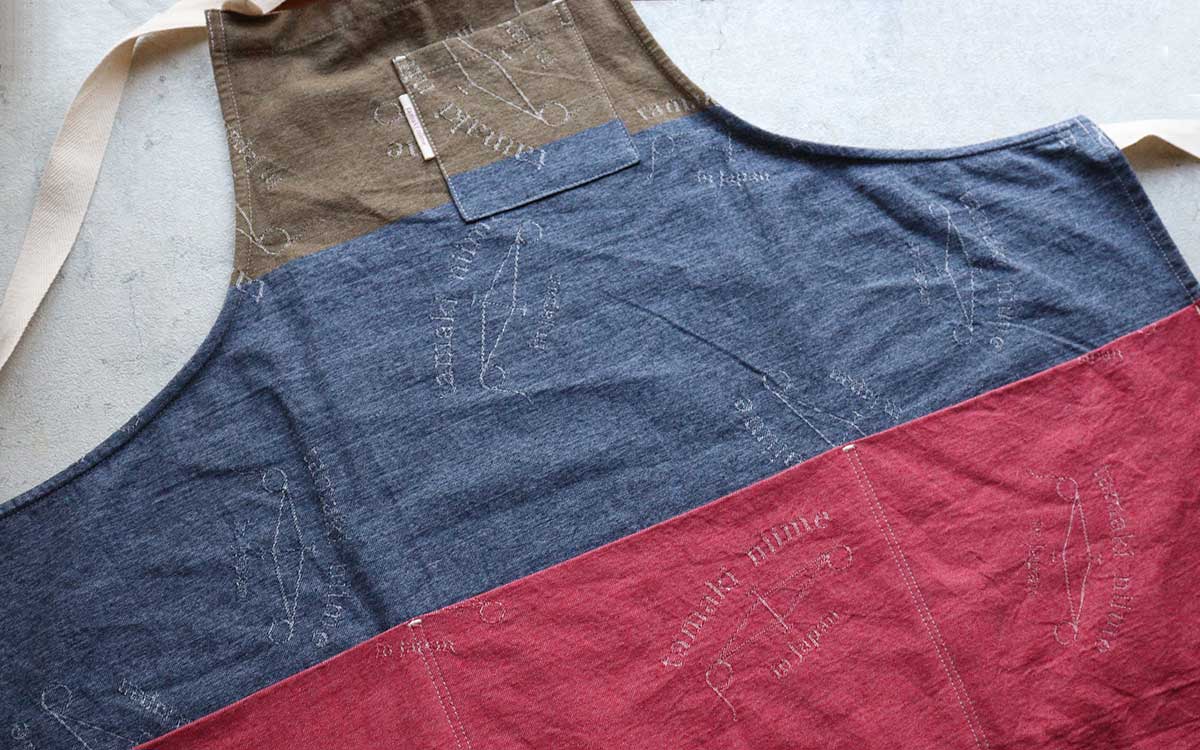 tamaki niime デニム まえか エプロン 前掛け denim 玉木新雌 tamaki