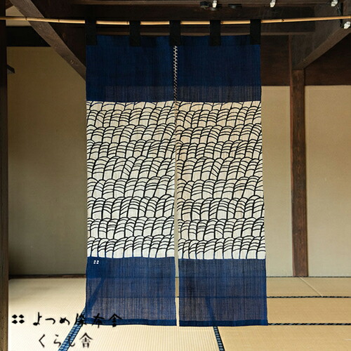楽天市場】よつめ染布舎 ススキ 麻のれん 作家 小野豊一 型染め 民芸
