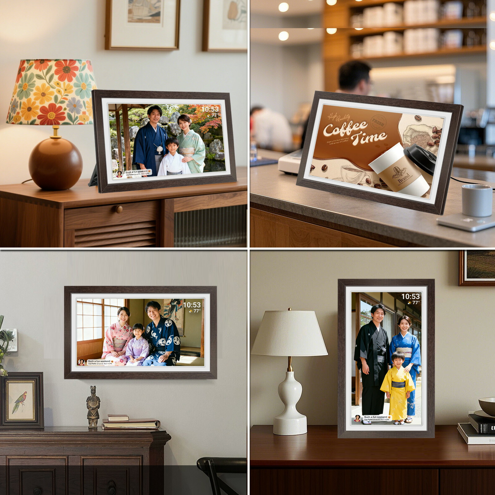 楽天市場】【木製枠・レアサイズ登場！】 デジタルフォトフレーム 21.5