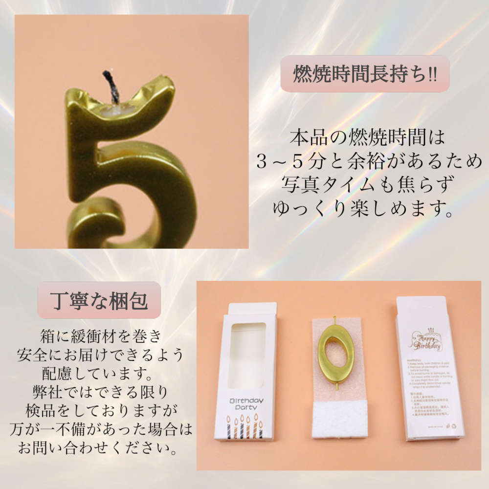 楽天市場】テーブルコーデは一気に映えるゴールドのナンバーキャンドル