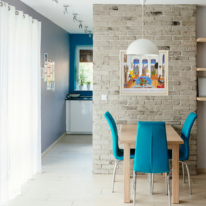 楽天市場】トーマス マックナイト「ブルーカウチ」 アートポスター 額