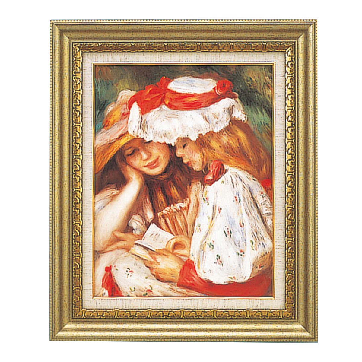 楽天市場】＜お取り寄せ品＞ 複製読書する二人の少女 ルノワール作 F6