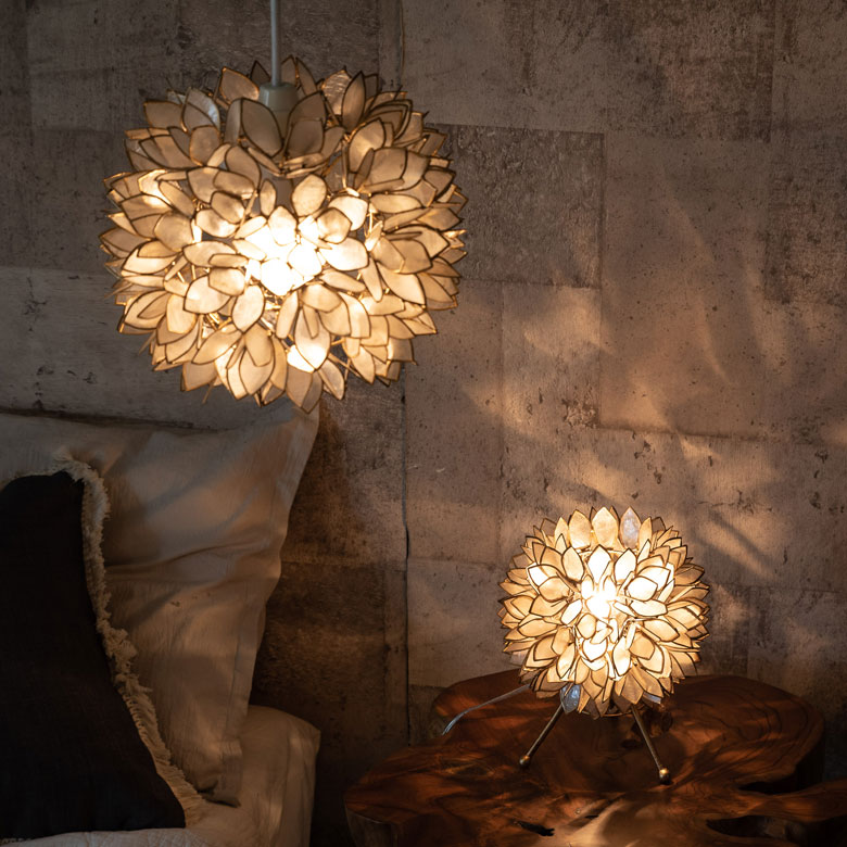 CAHAYA カピスシェル ペンダントライト φ40cm アジアン CAHAYA