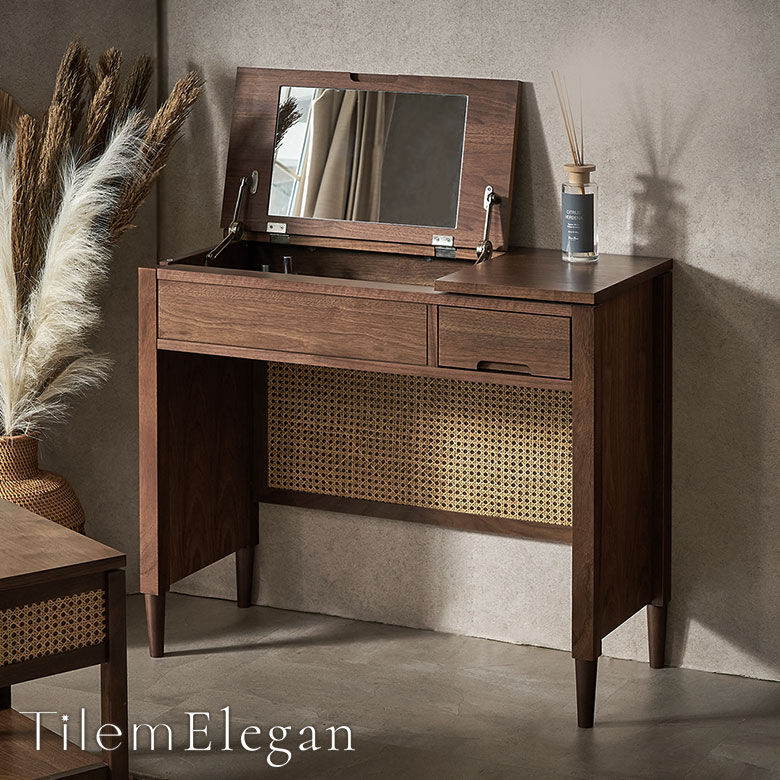 楽天市場】ラタン ドレッサー デスク 兼用 ドレッサーデスク 引き出し