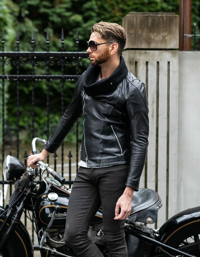 楽天市場】AVIATOR(アビエーター)ゴートレザー ドレープ ライダース