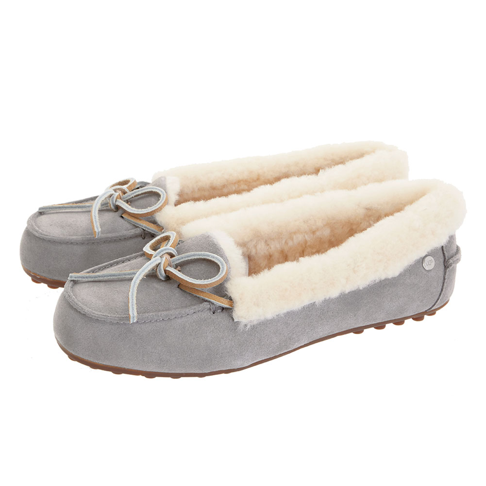 楽天市場】UGG モカシン レディース アグ 好評 リボン スリッポン 本革