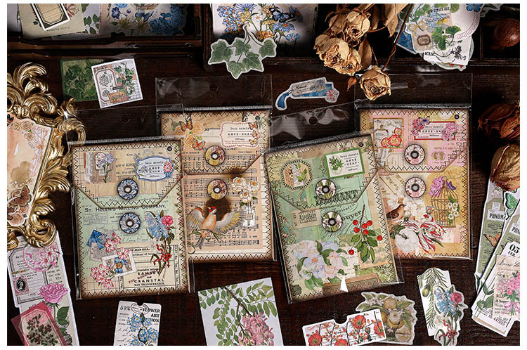 楽天市場】即日出荷 80枚 異素材 コラージュ素材セット 2種類素材