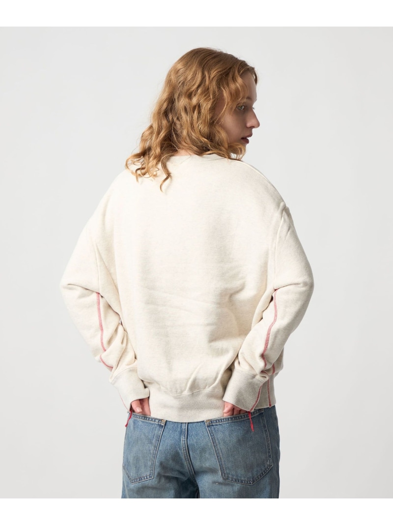 楽天市場】＜6(ROKU)＞コットンウラケ カラーステッチ クルーネック