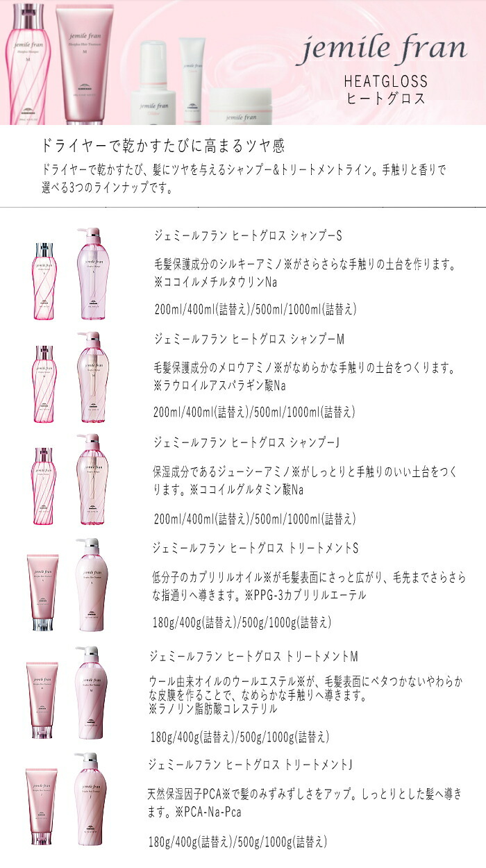 楽天市場】ミルボン ジェミールフラン ヒートグロス トリートメント S