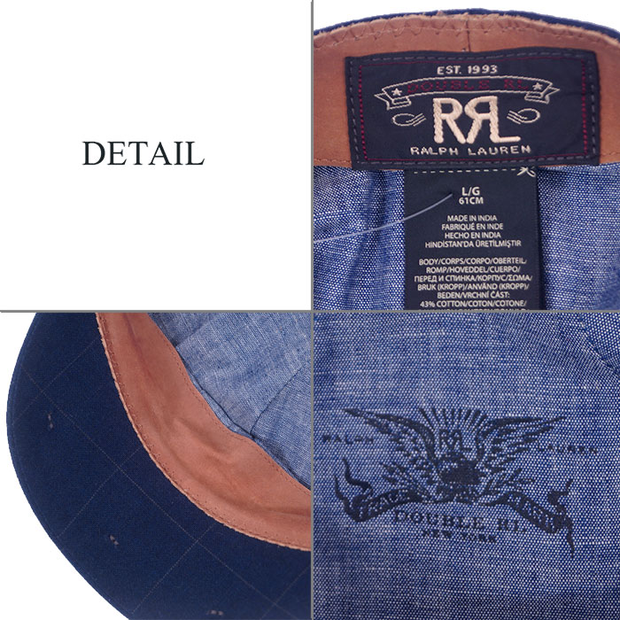 DOUBLE RL ネイビーキャスケット S DOUBLE RL ネイビーキャスケット S