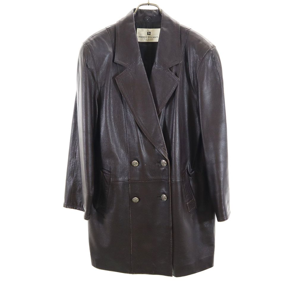楽天市場】ピエールバルマン 日本製 ラム レザーコート F ブラウン