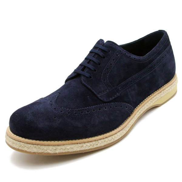 楽天市場】 プラダ PRADAメンズ レースアップ スエードレザー ウィング