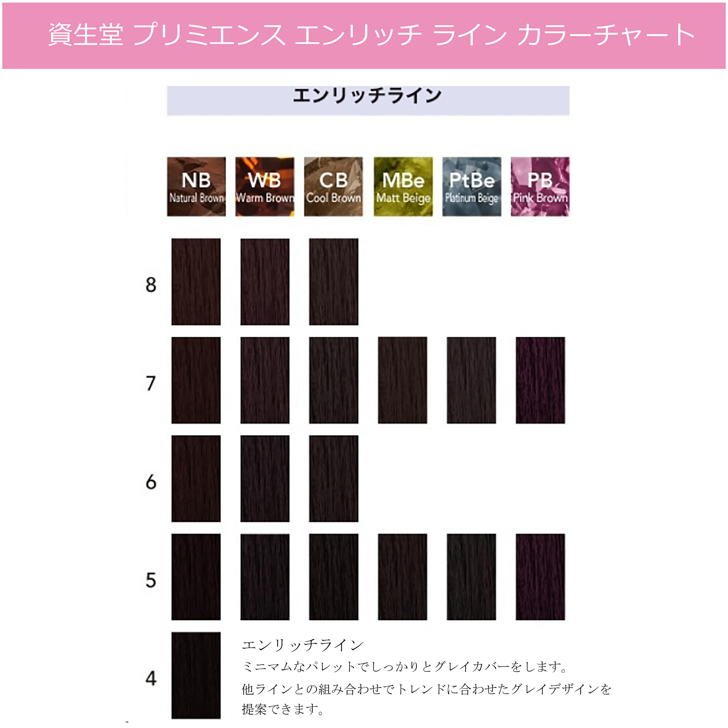 楽天市場】白髪染め 資生堂 プリミエンス エンリッチ ライン 80g 1本