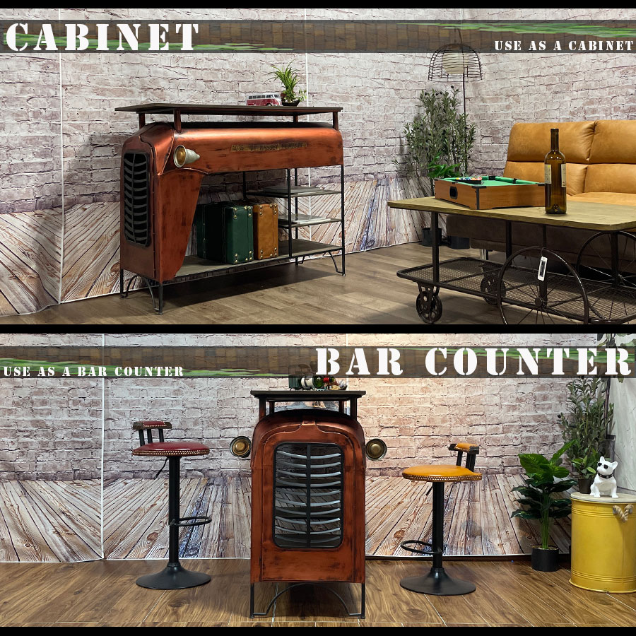 楽天市場】バーカウンター リビング収納 シェルフ ヴィンテージ風