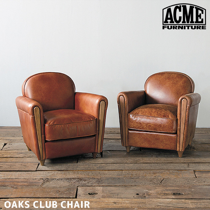 楽天市場】クラブチェア ACME Furniture OAKS CLUB CHAIR crack/smooth