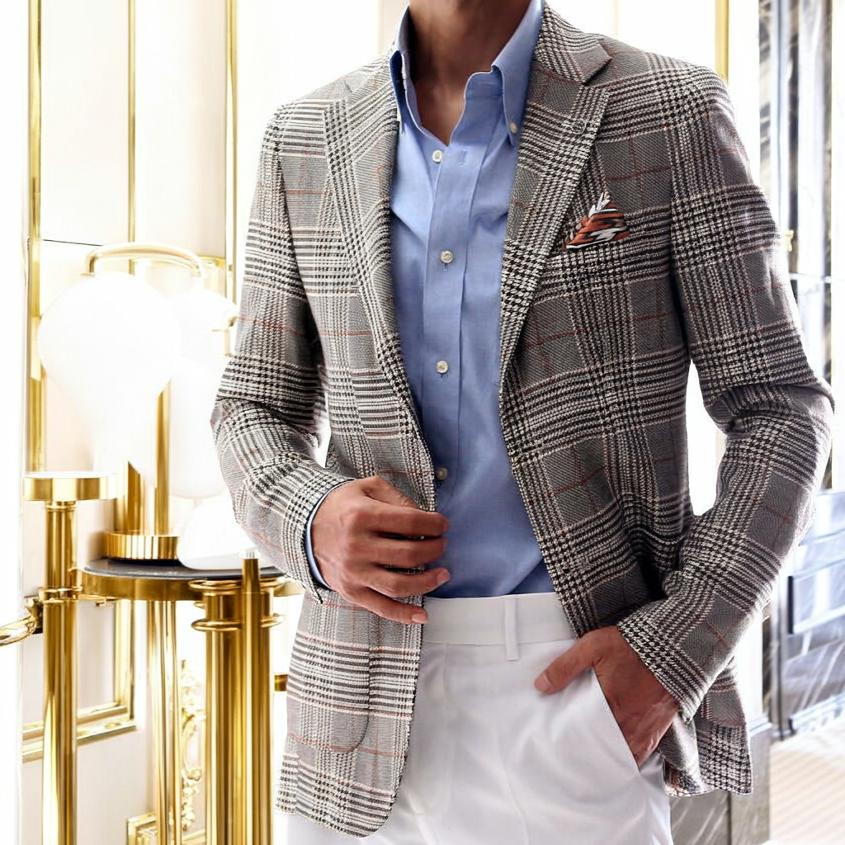 楽天市場】テーラードジャケット グレンチェック チェック 千鳥 千鳥格