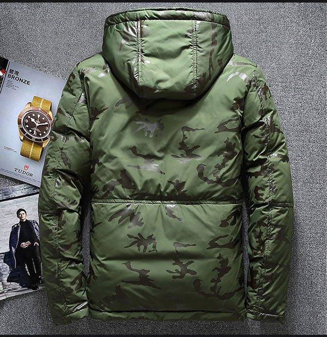 楽天市場】メンズダウンジャケット フード付き 迷彩柄 ダウンコート