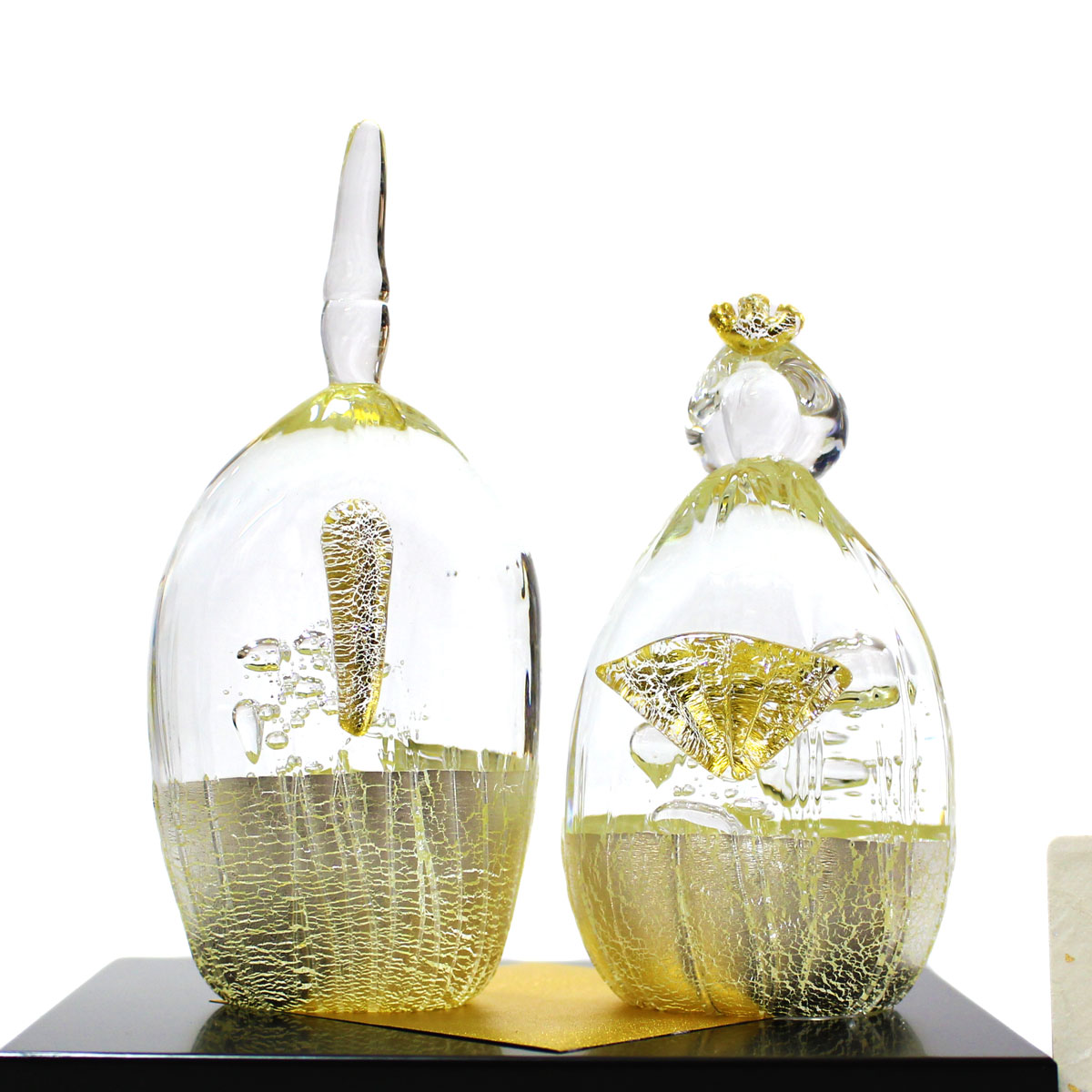 楽天市場】ガラスのお雛様 瑞穂雛（みずほびな）大（L） glass calico