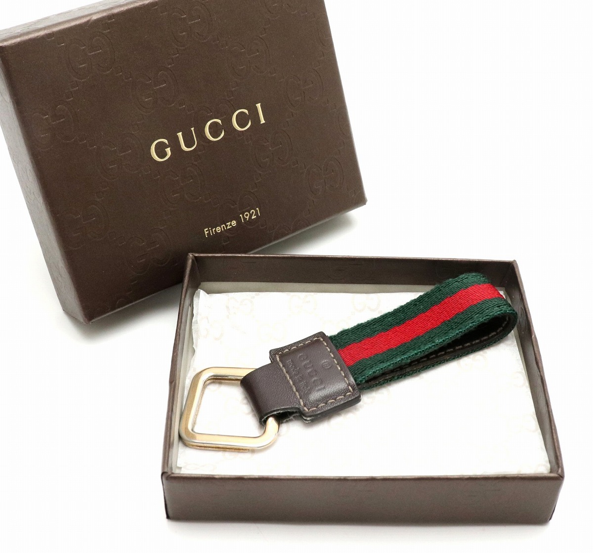 楽天市場】GUCCI グッチ シェリーライン チャーム レザー キーホルダー