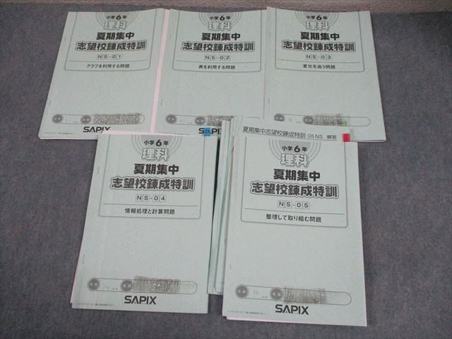 楽天市場】SAPIX サピックス 小6 理科 2021年度版 夏期集中 志望校錬成