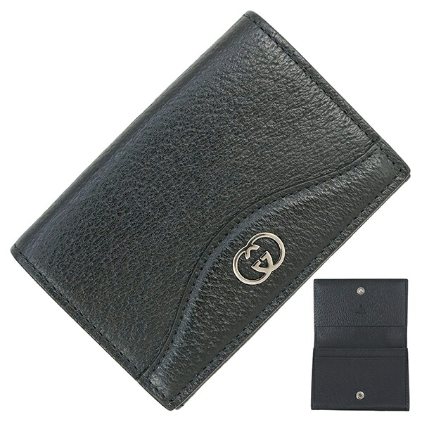 楽天市場】【超美品】 グッチ 名刺入れ インターロッキングG レザー